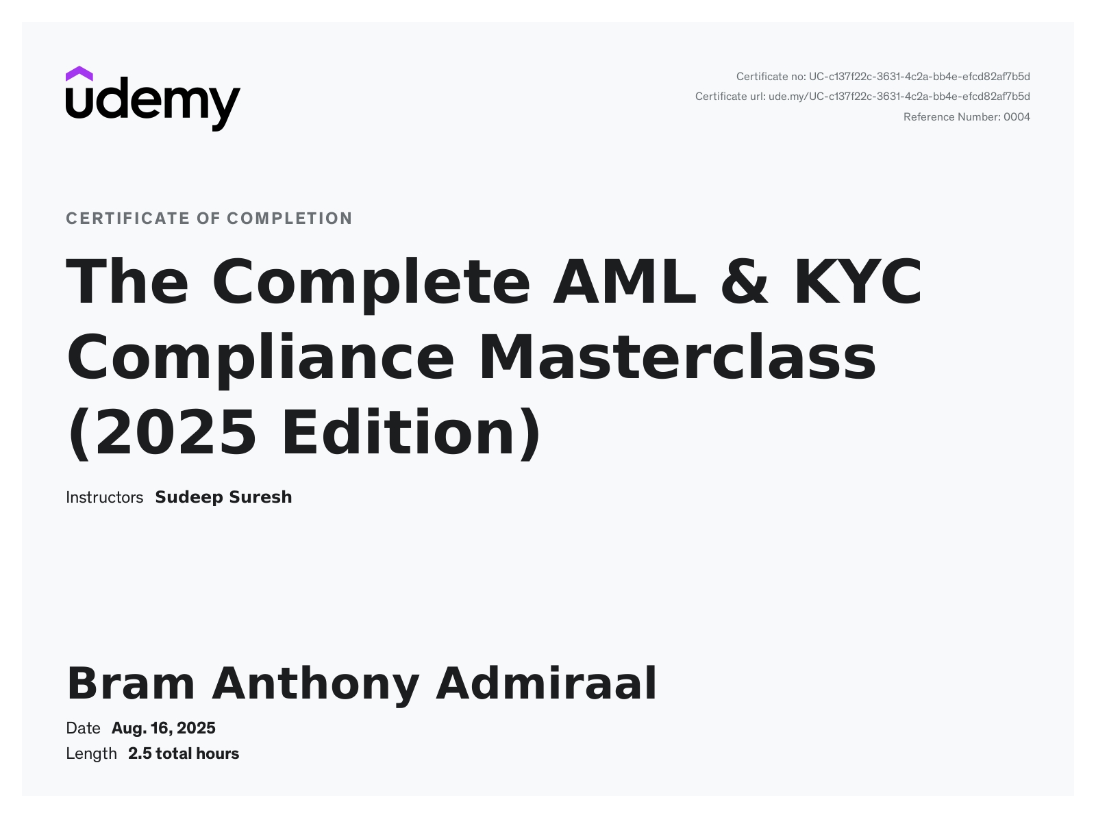 The Complete AML & KYC Compliance Masterclass (2025 Edition)